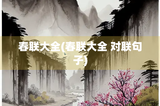春联大全(春联大全 对联句子)