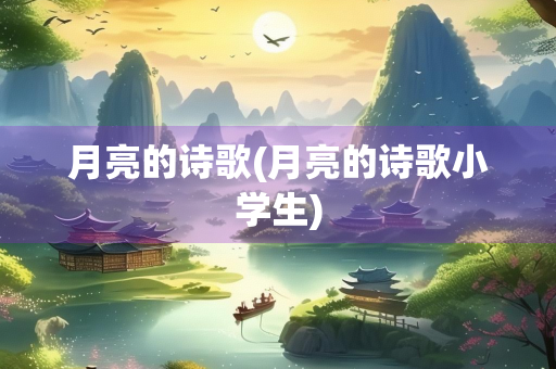 月亮的诗歌(月亮的诗歌小学生) 月亮的诗歌(月亮的诗歌小学生)