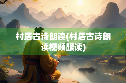 村居古诗朗读(村居古诗朗读视频跟读)