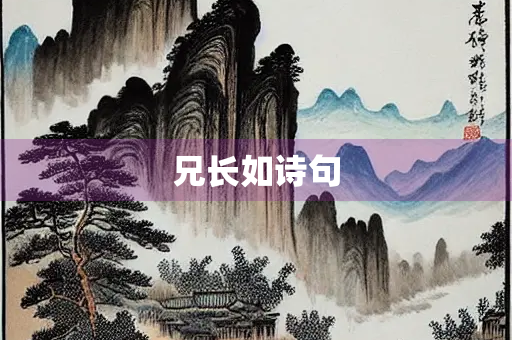 兄长如诗句