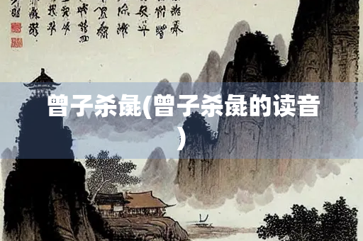 曾子杀彘(曾子杀彘的读音)