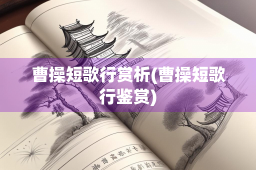 曹操短歌行赏析(曹操短歌行鉴赏)