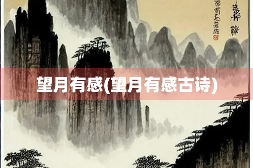 望月有感(望月有感古诗)