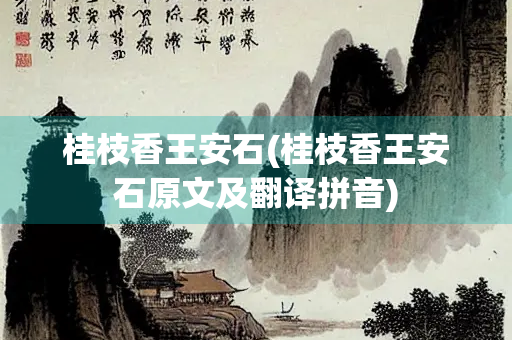 桂枝香王安石(桂枝香王安石原文及翻译拼音)