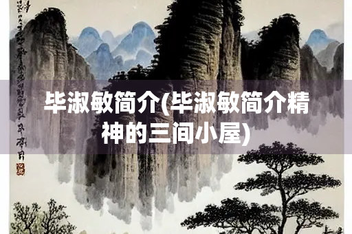 毕淑敏简介(毕淑敏简介精神的三间小屋) 毕淑敏简介(毕淑敏简介精神的三间小屋)