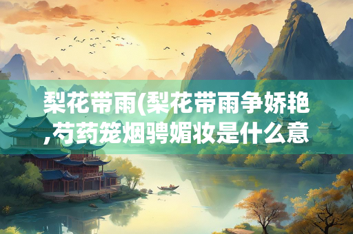 梨花带雨(梨花带雨争娇艳,芍药笼烟骋媚妆是什么意思)