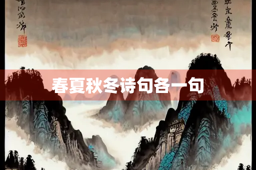 春夏秋冬诗句各一句