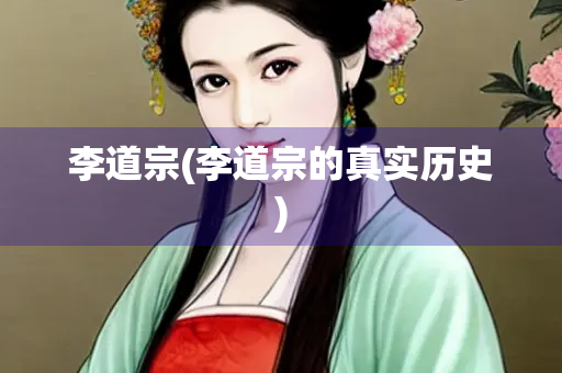 李道宗(李道宗的真实历史) 李道宗(李道宗的真实历史)