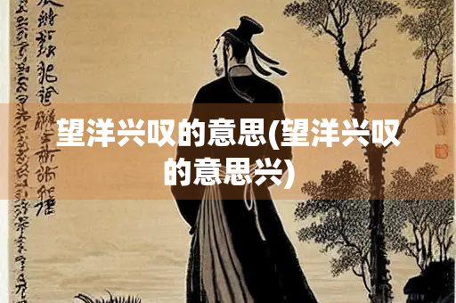 望洋兴叹的意思(望洋兴叹的意思兴) 望洋兴叹的意思(望洋兴叹的意思兴)