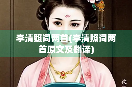 李清照词两首(李清照词两首原文及翻译)