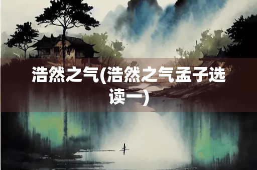 浩然之气(浩然之气孟子选读一)