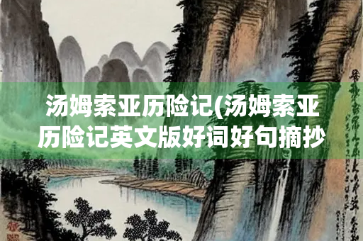 汤姆索亚历险记(汤姆索亚历险记英文版好词好句摘抄)