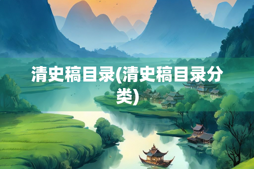 清史稿目录(清史稿目录分类)