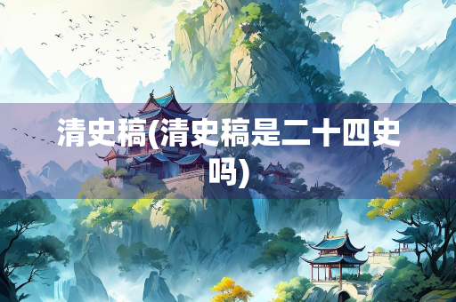 清史稿(清史稿是二十四史吗) 清史稿(清史稿是二十四史吗)