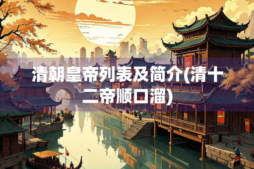 清朝皇帝列表及简介(清十二帝顺口溜)