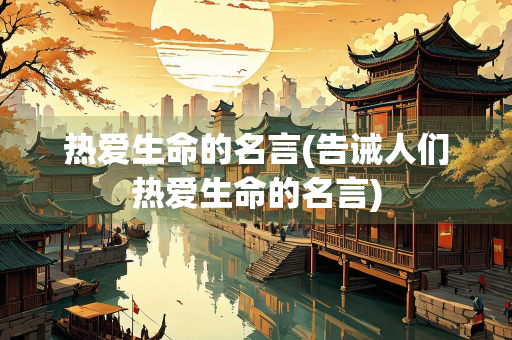 热爱生命的名言(告诫人们热爱生命的名言)