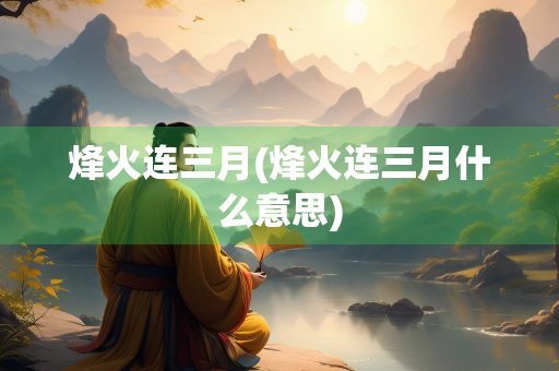 烽火连三月(烽火连三月什么意思)