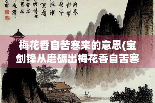 梅花香自苦寒来的意思(宝剑锋从磨砺出梅花香自苦寒来的意思) 梅花香自苦寒来的意思(宝剑锋从磨砺出梅花香自苦寒来的意思)