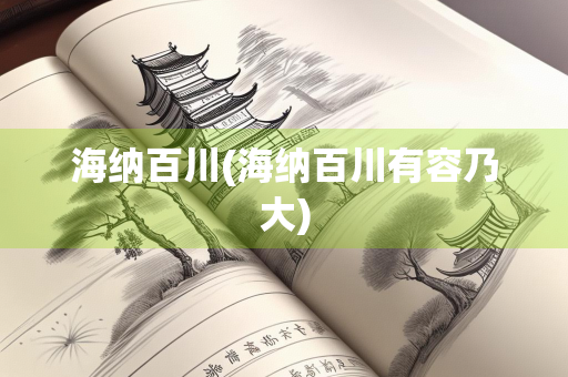 海纳百川(海纳百川有容乃大)