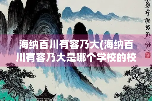 海纳百川有容乃大(海纳百川有容乃大是哪个学校的校训)