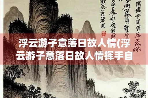浮云游子意落日故人情(浮云游子意落日故人情挥手自兹去萧萧班马鸣的意思)