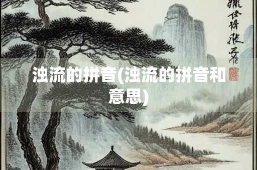 浊流的拼音(浊流的拼音和意思)