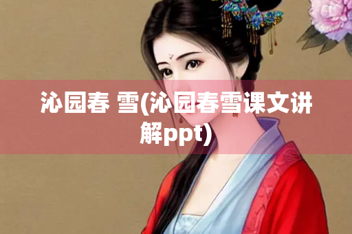 沁园春 雪(沁园春雪课文讲解ppt)