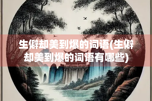 生僻却美到爆的词语(生僻却美到爆的词语有哪些)