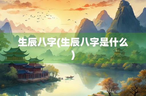 生辰八字(生辰八字是什么) 生辰八字(生辰八字是什么)