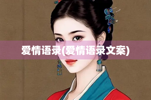 爱情语录(爱情语录文案)