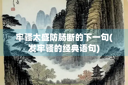 牢骚太盛防肠断的下一句(发牢骚的经典语句)