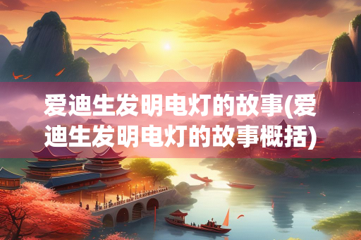 爱迪生发明电灯的故事(爱迪生发明电灯的故事概括) 爱迪生发明电灯的故事(爱迪生发明电灯的故事概括)