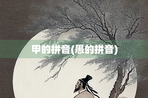 甲的拼音(愚的拼音)
