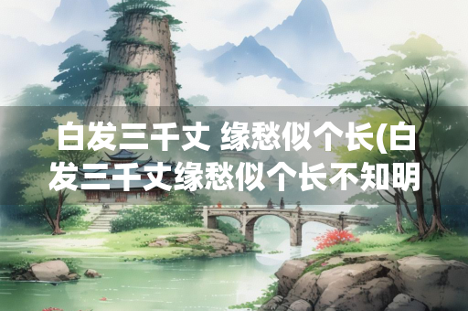 白发三千丈 缘愁似个长(白发三千丈缘愁似个长不知明镜里何处得秋霜是什么诗)