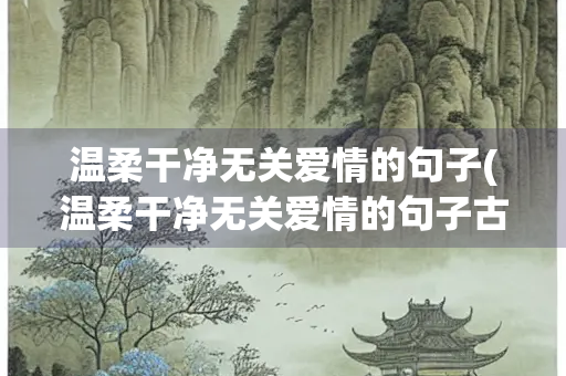 温柔干净无关爱情的句子(温柔干净无关爱情的句子古风)