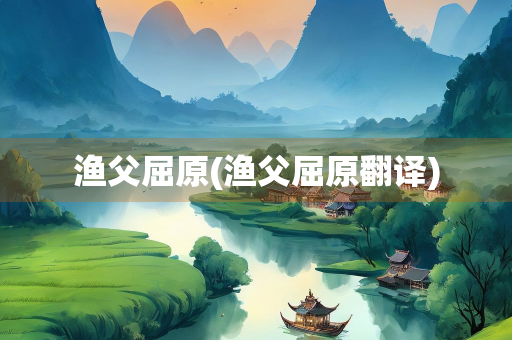 渔父屈原(渔父屈原翻译)