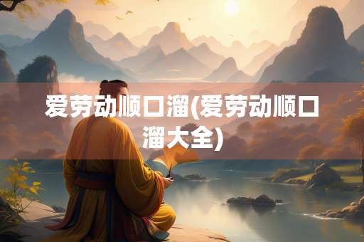 爱劳动顺口溜(爱劳动顺口溜大全)