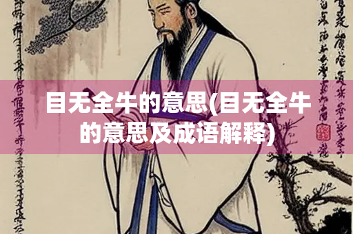 目无全牛的意思(目无全牛的意思及成语解释)