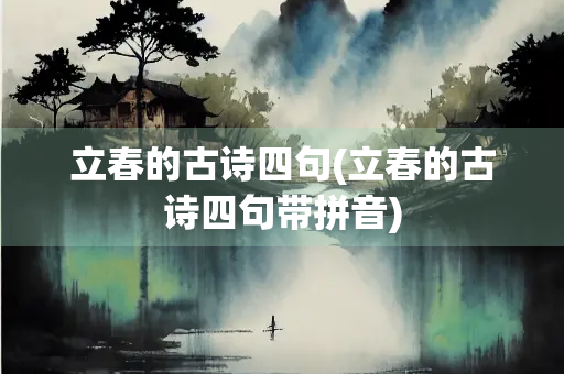 立春的古诗四句(立春的古诗四句带拼音)