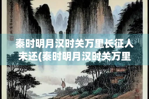 秦时明月汉时关万里长征人未还(秦时明月汉时关万里长征人未还的情感)
