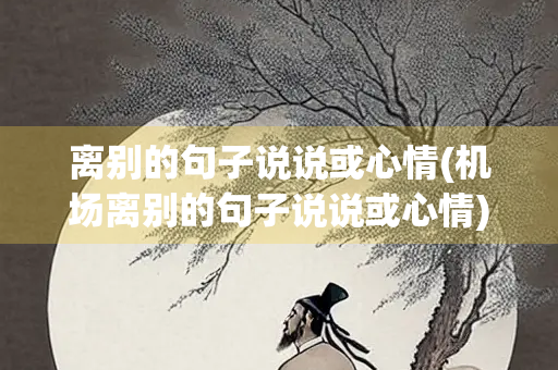离别的句子说说或心情(机场离别的句子说说或心情)