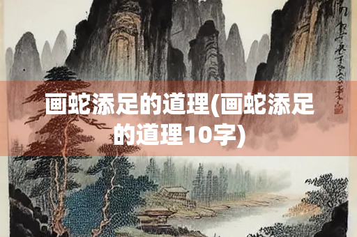 画蛇添足的道理(画蛇添足的道理10字)