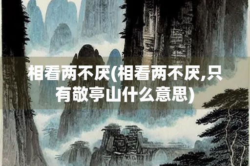 相看两不厌(相看两不厌,只有敬亭山什么意思)