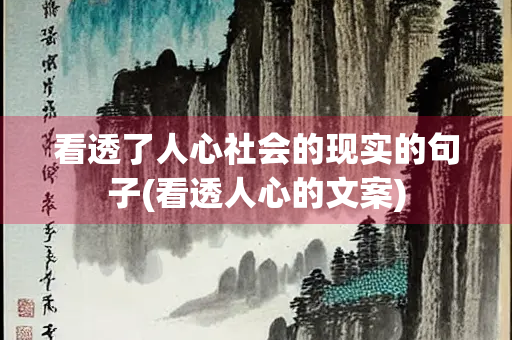 看透了人心社会的现实的句子(看透人心的文案)