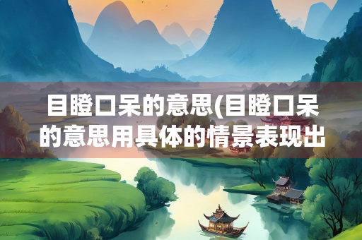 目瞪口呆的意思(目瞪口呆的意思用具体的情景表现出来)