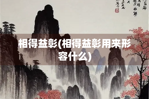 相得益彰(相得益彰用来形容什么)