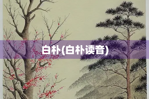 白朴(白朴读音)