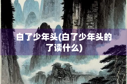 白了少年头(白了少年头的了读什么)