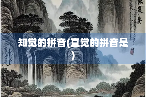 知觉的拼音(直觉的拼音是)