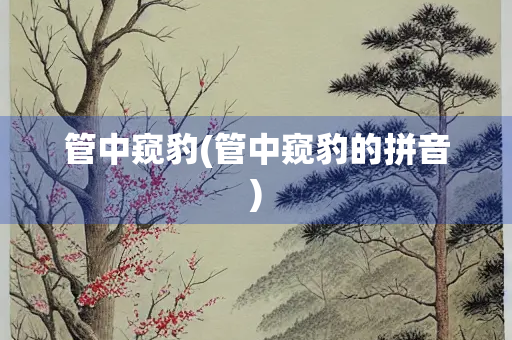 管中窥豹(管中窥豹的拼音)